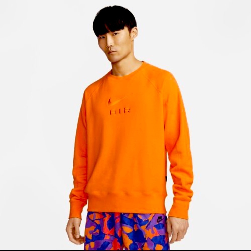 Nike sportswear terry crew orange bright mandarin crewneck sweatshirt​​​
